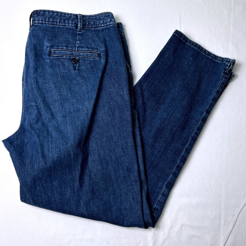 Talbots Womens High Rise Modern Slim Ankle Stretch Denim Jeans Size 14/32 Blue